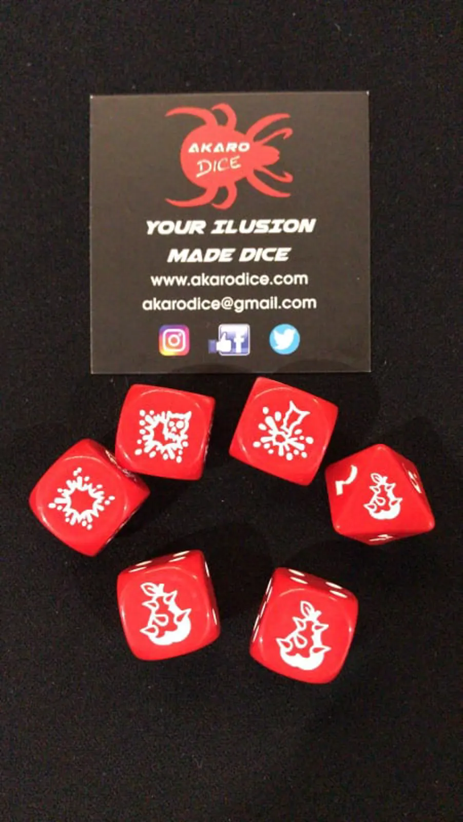 Set dados NAF World Cup 2019 Rojo + blanco